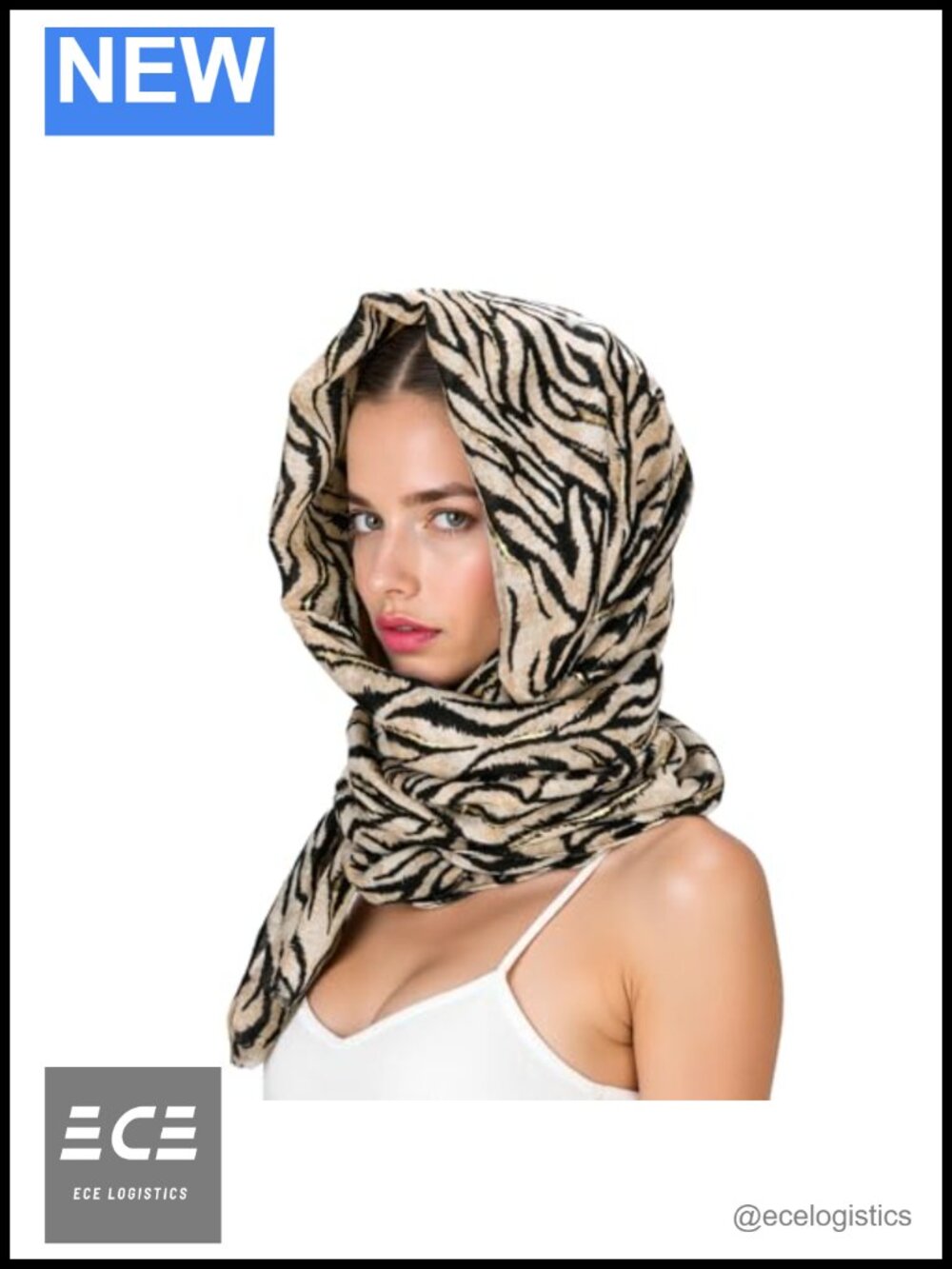 Leopard Print Glinting Gold Sparkles Scarf Women Fashion Hair Scarf Big Thin